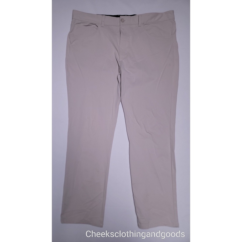 Johnston Murphy XC4 Mens Golf Pants Tan Performance Stretch Flat Front size 38 S - Picture 2 of 8
